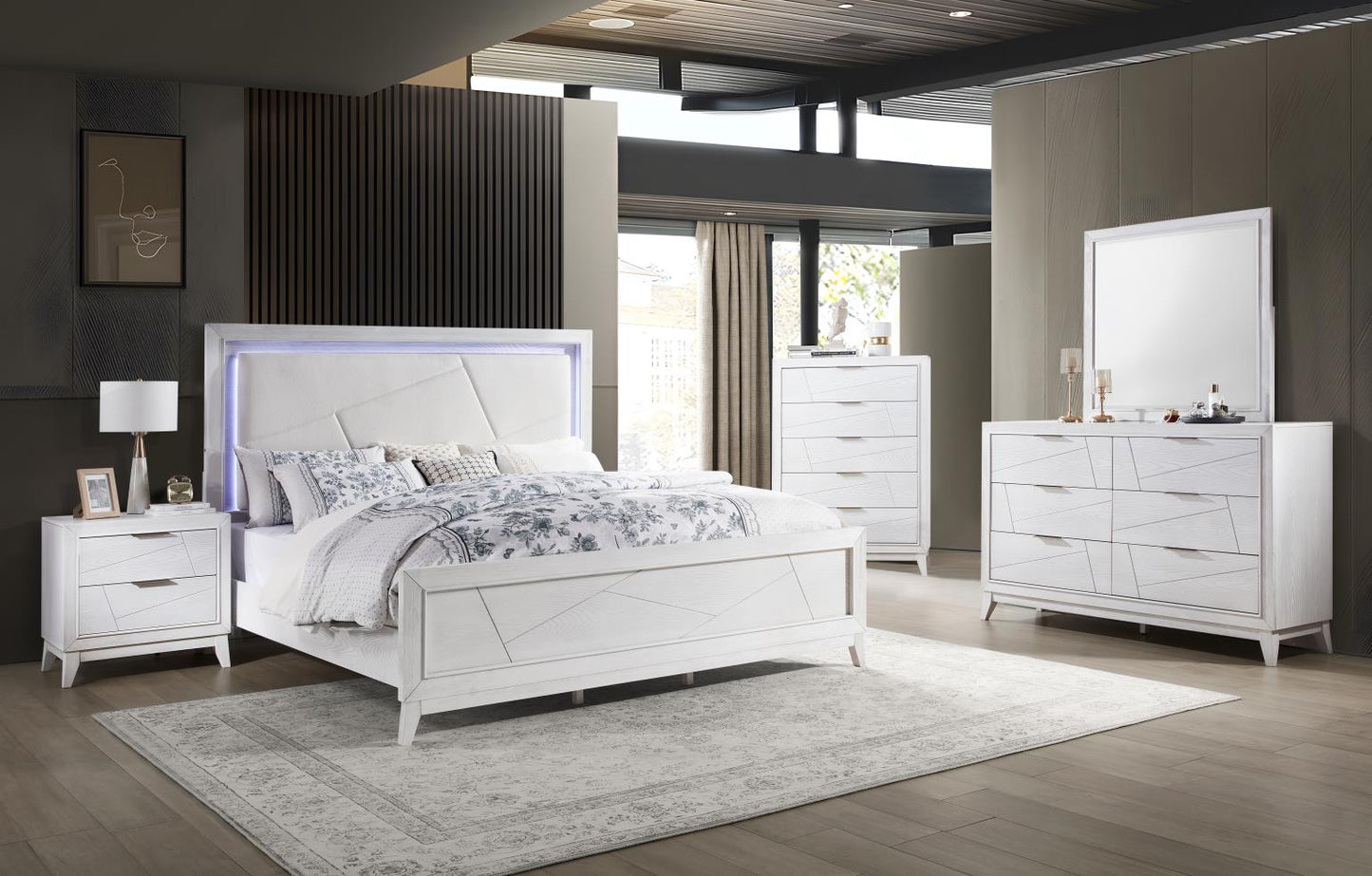 B242-QDMCN QUEEN BED FRAME - DRESSER - MIRROR - CHEST - NIGHTSTAND