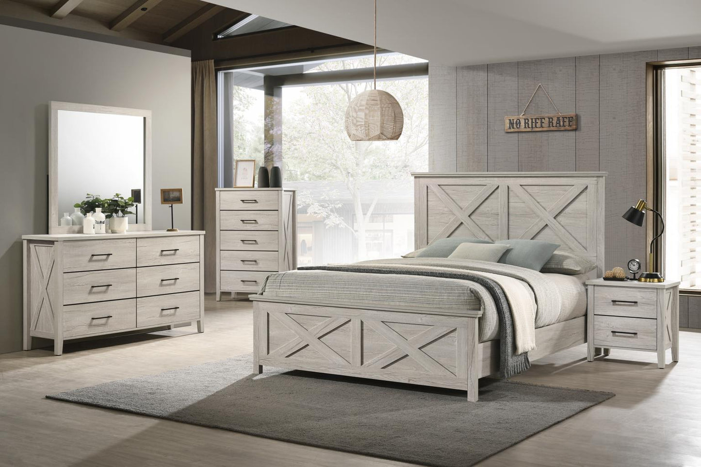 B523-QDMCN QUEEN BED FRAME - DRESSER - MIRROR - CHEST - NIGHTSTAND