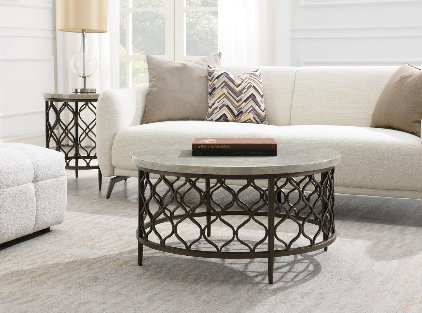 T154 BROWN COFFEE TABLE & 2 END TABLE