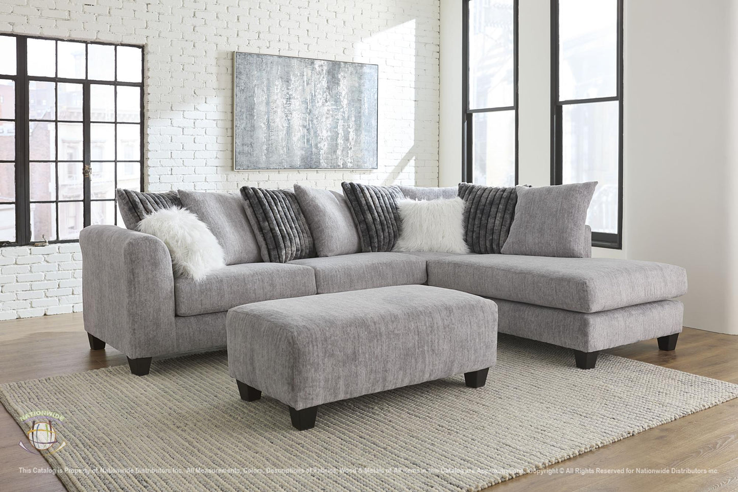 NW-U322 2 PC SECTIONAL & OTTOMAN