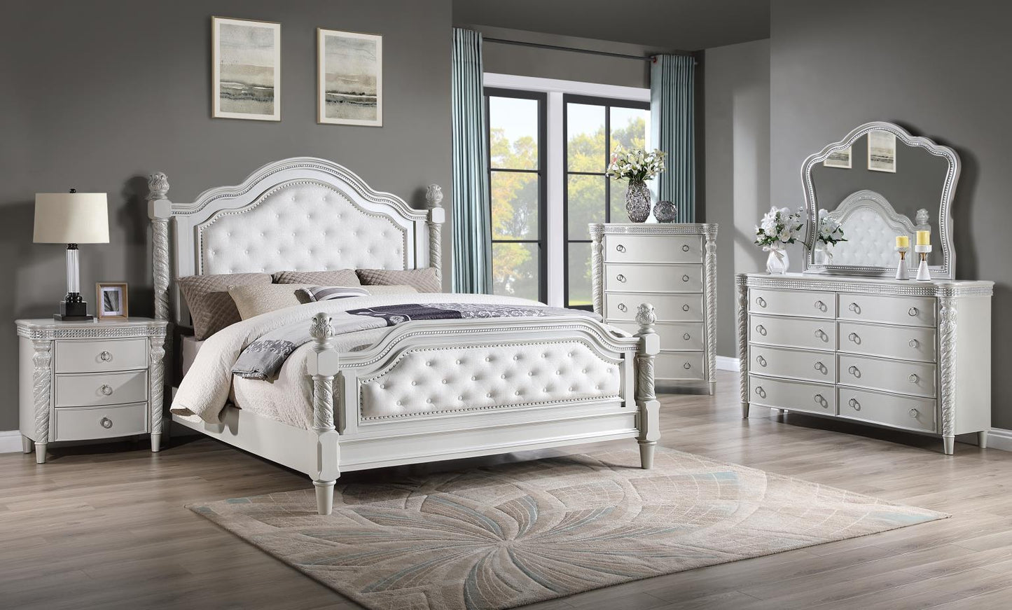 B033-QDMCN	QUEEN BED FRAME - DRESSER - MIRROR - CHEST - NIGHTSTAND