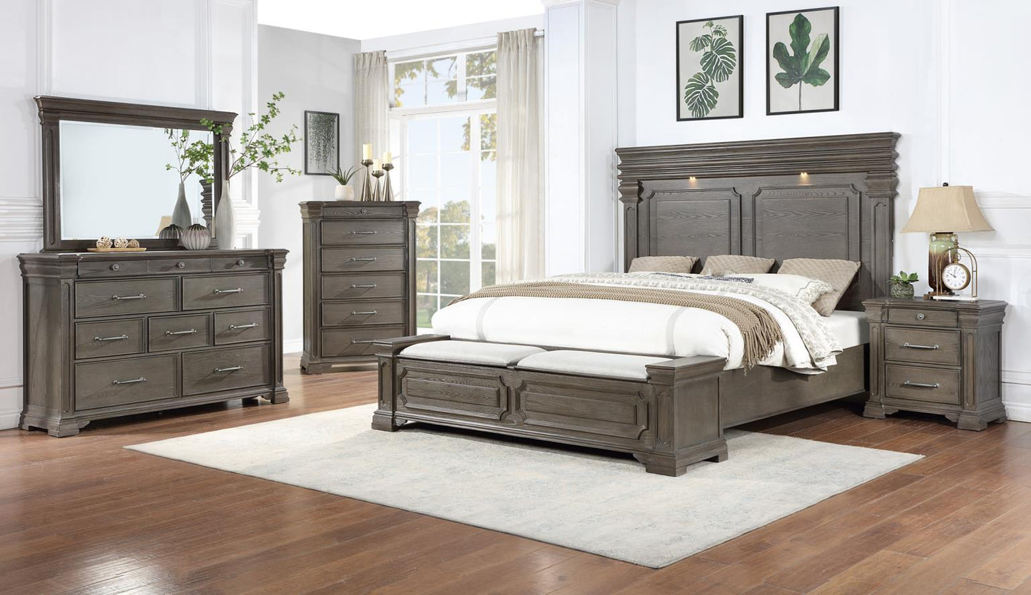 B067-QDMCN	QUEEN BED FRAME - DRESSER - MIRROR - CHEST - NIGHTSTAND