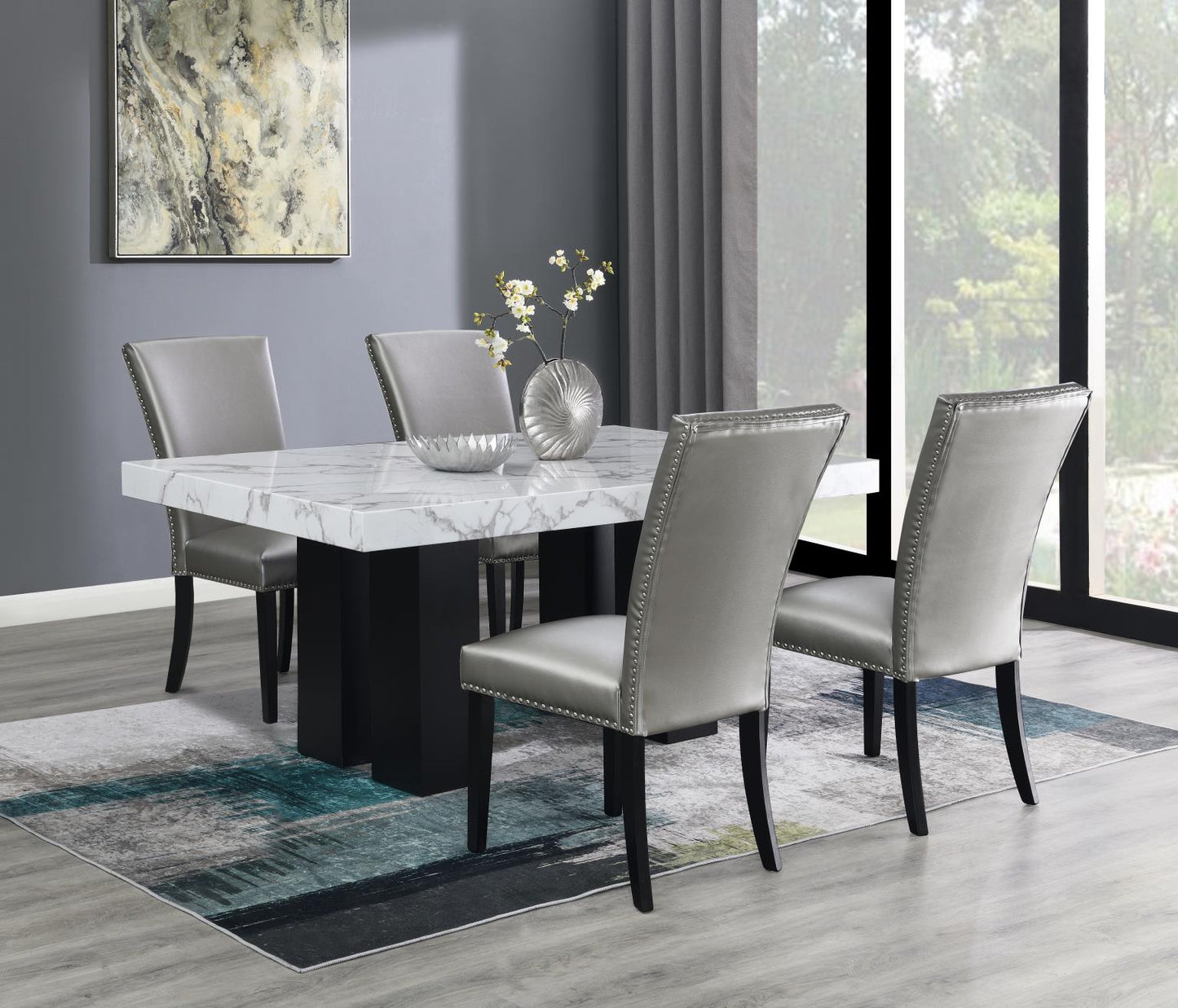 D131-5PC DINING TABLE & 4 CHAIRS