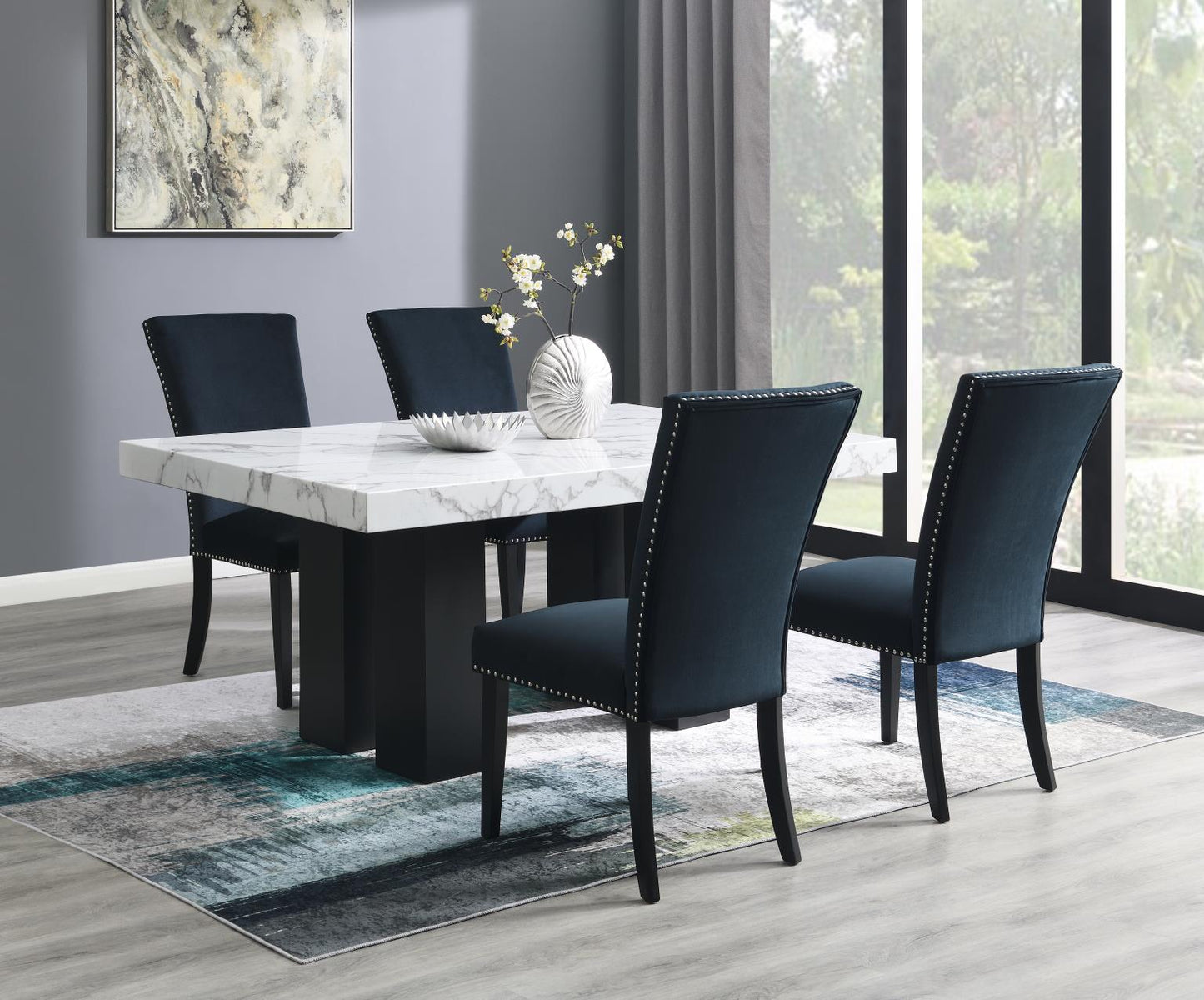 D131-5PC DINING TABLE & 4 CHAIRS