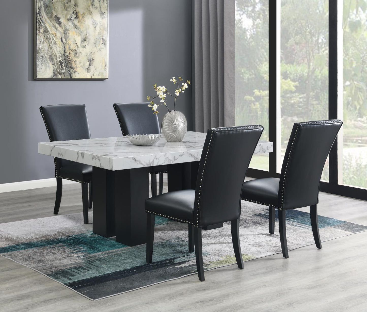 D131-5PC DINING TABLE & 4 CHAIRS