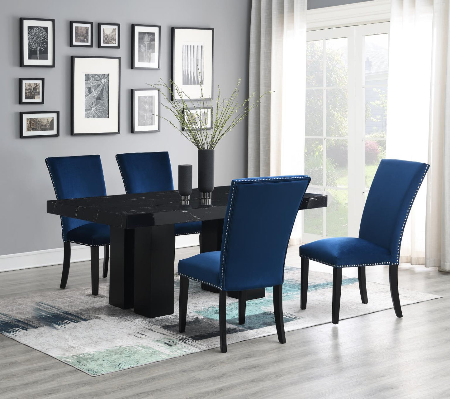 D131-5PC DINING TABLE & 4 CHAIRS
