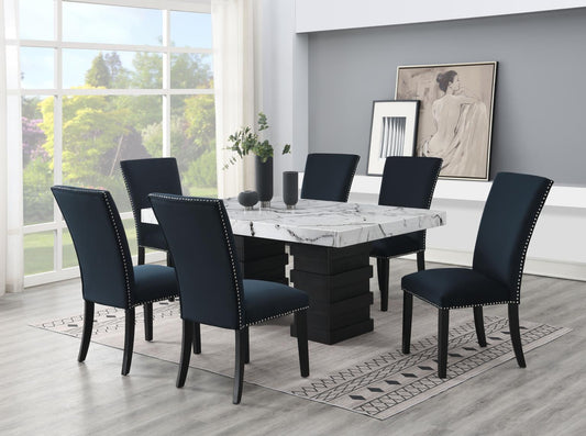 D139-7PC DINING TABLE & 6 CHAIRS