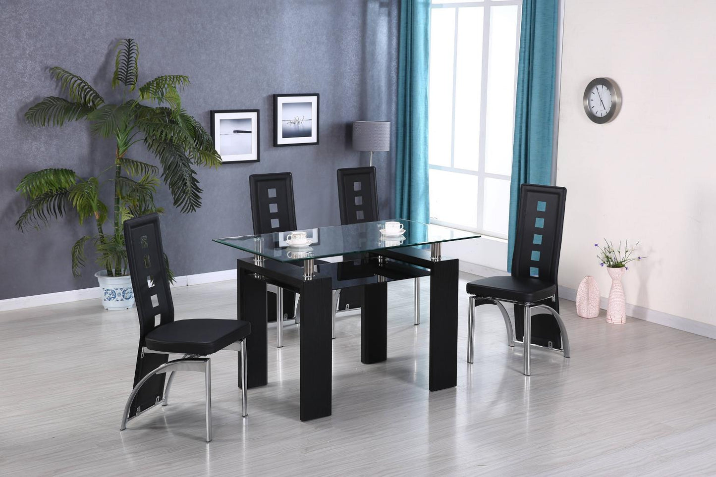 D311-5 PC	DINING TABLE & 4 SIDE CHAIRS