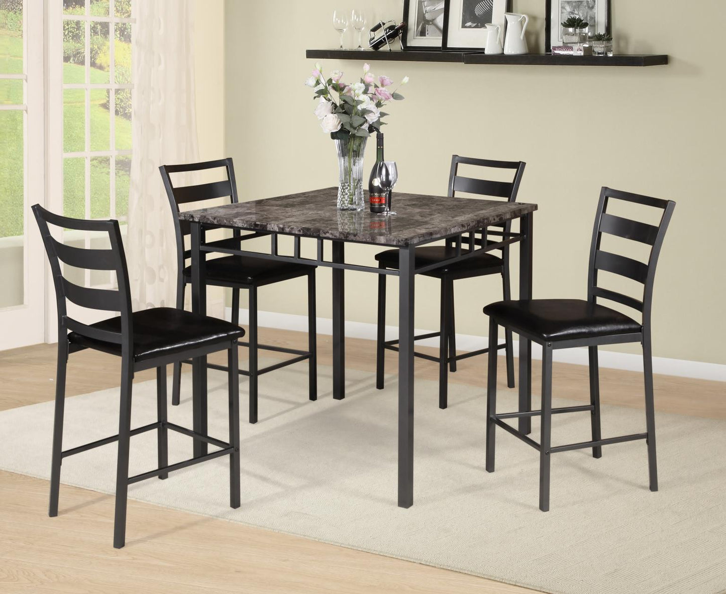 D759	TABLE & 4 CHAIRS