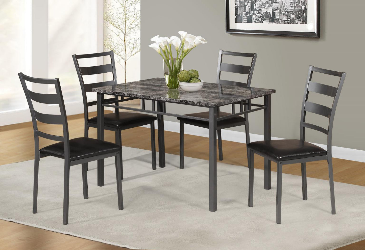 D759	TABLE & 4 CHAIRS