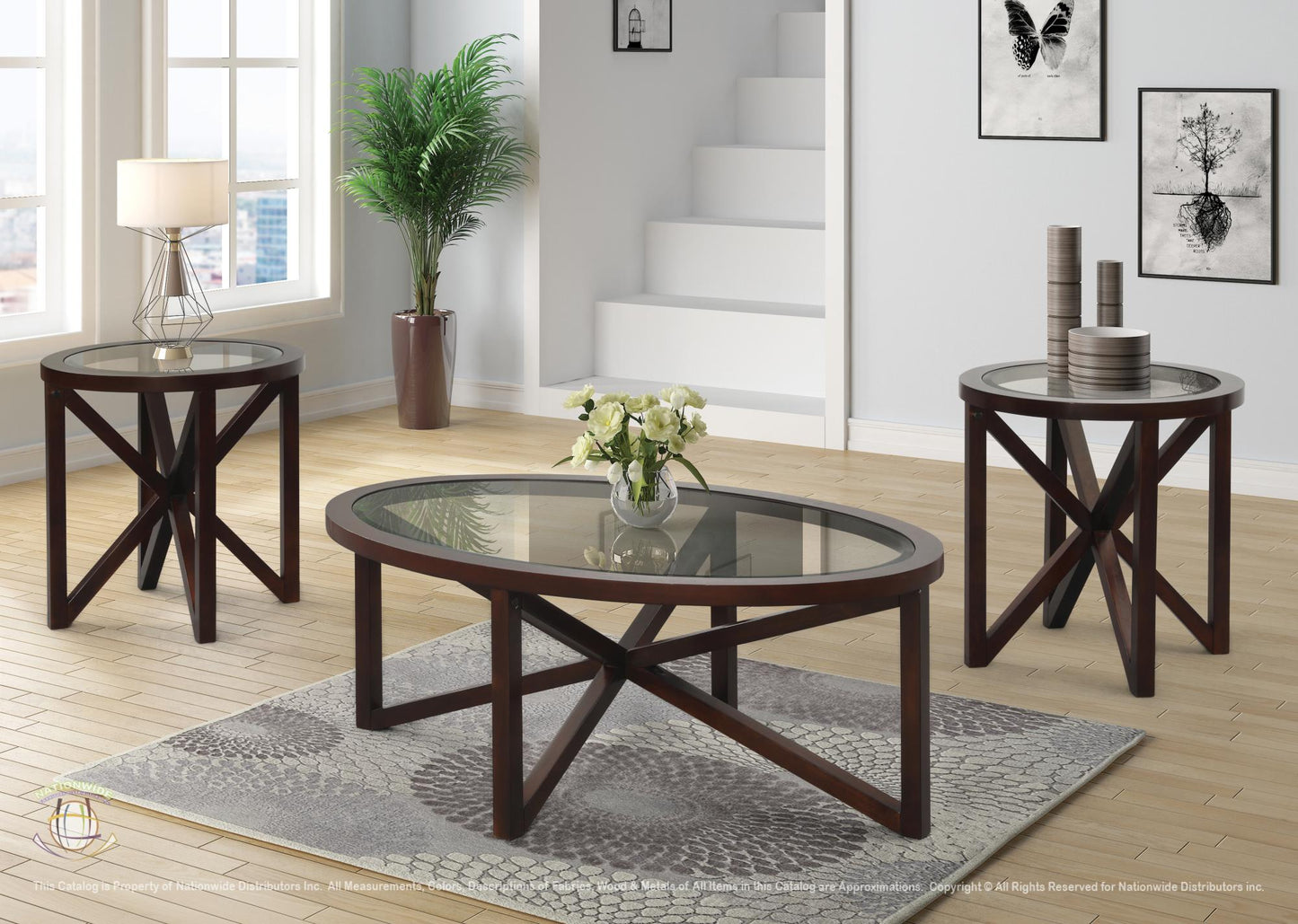 NW-T350 3 PC COFFEE TABLE SET