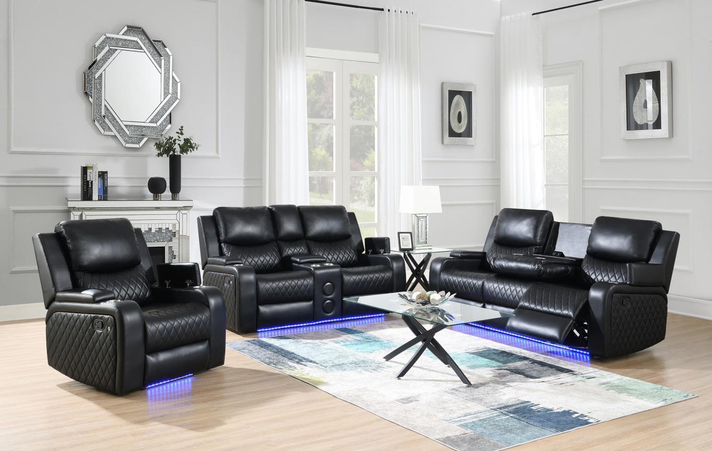 U126-3PC	RECLINING SOFA-RECLINING LOVESEAT-RECLINING CHAIR