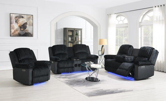 U161-3PC	POWER RECLINING SOFA-POWER RECLINING LOVESEAT-POWER RECLINING CHAIR